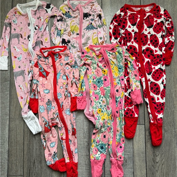Little Sleepies 6-12m Lot (5 Zippies) - Picture 1 of 1